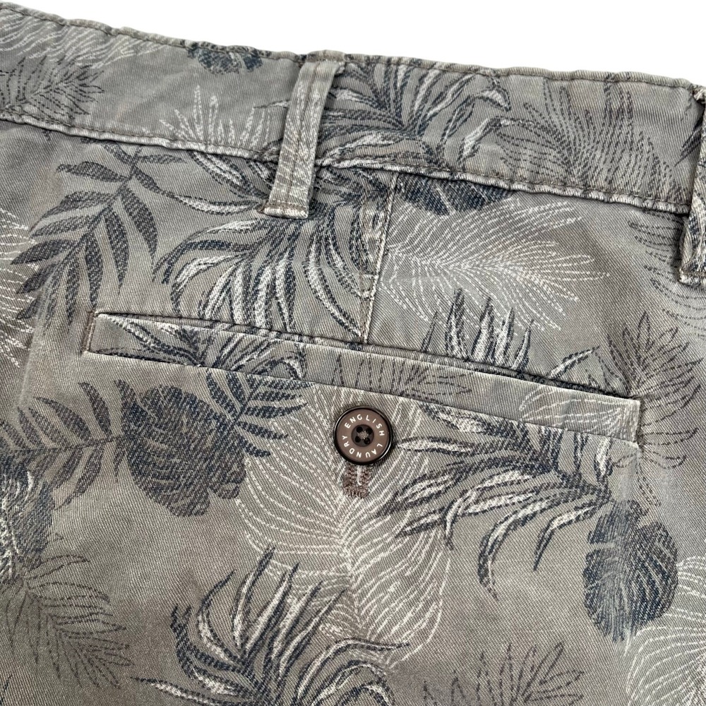 English Laundry Shorts Mens 38 Gray Tropical Hawaiian Cotton Stretch 8.5" Inseam